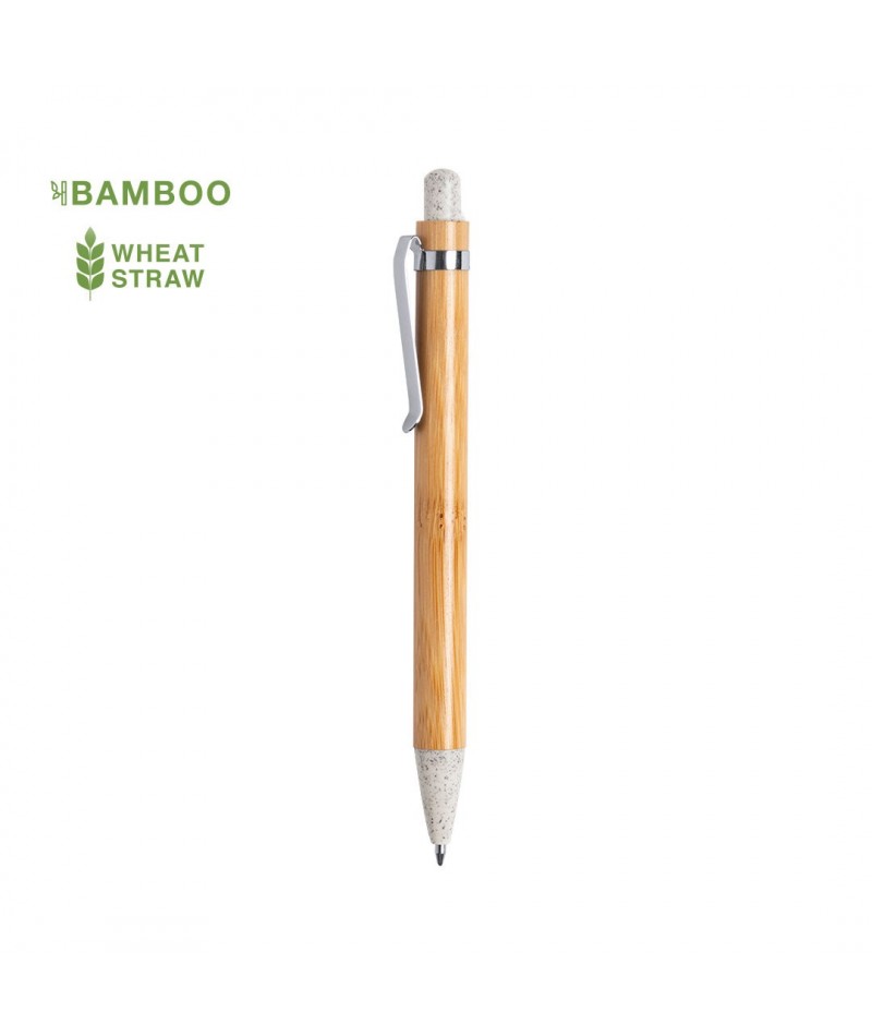 Bolígrafo bambu pulsador