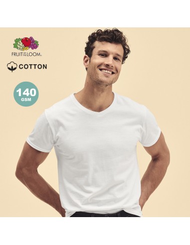 Camiseta Adulto Blanca pico fruit de loom
