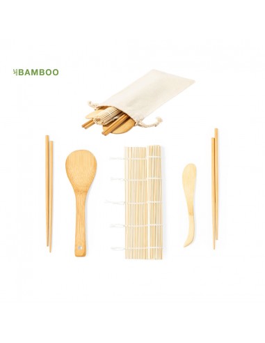 Set de sushi de 5 piezas bambú natural